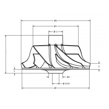 Roată compresor 1200-030-039-0001 pentru turbine CZ/ K27 - imagine 2